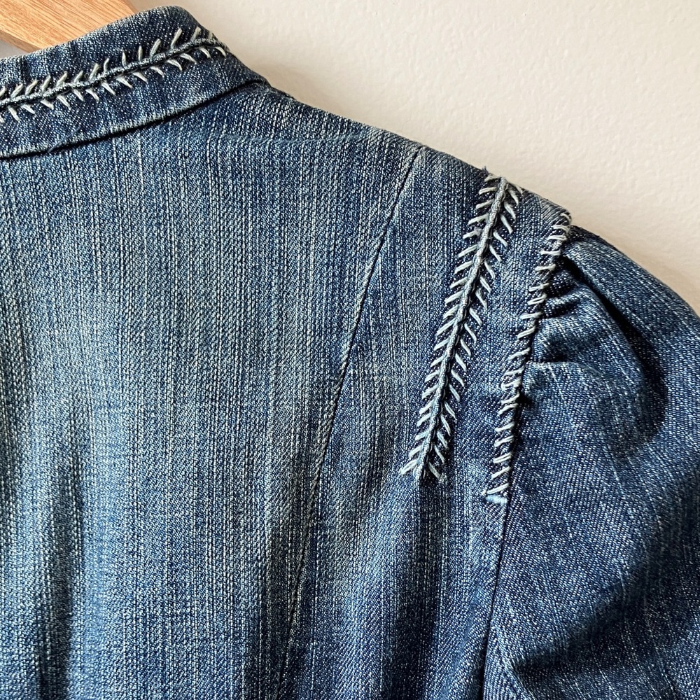 Elie Tahari Denim Jacket with Embroidered Details - Picture 11 of 15